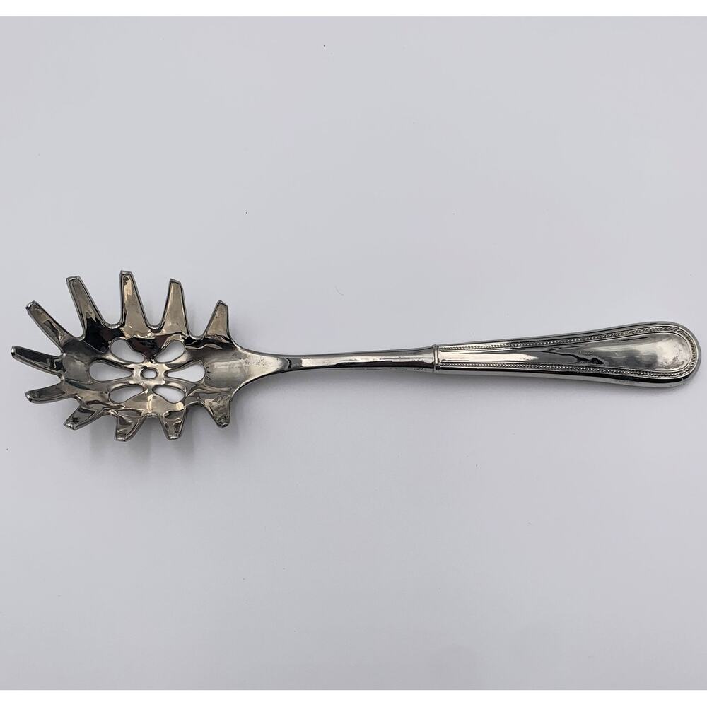 Towle Pasta Server Silverplated Beaded Design T8666704
